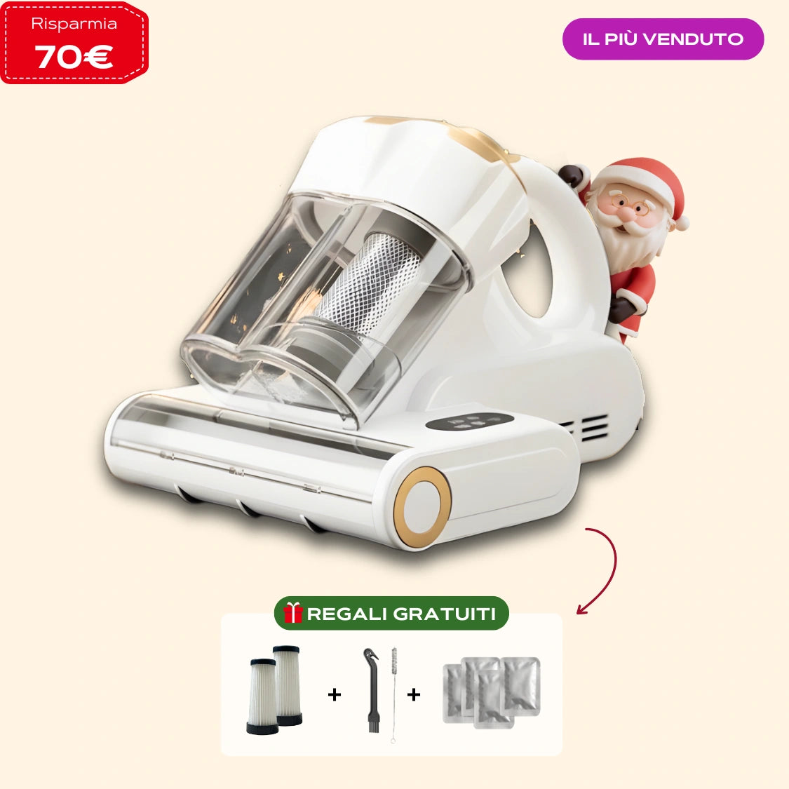 SV10 ULTRA - Aspiratore antiacaro per materassi, letti e divani